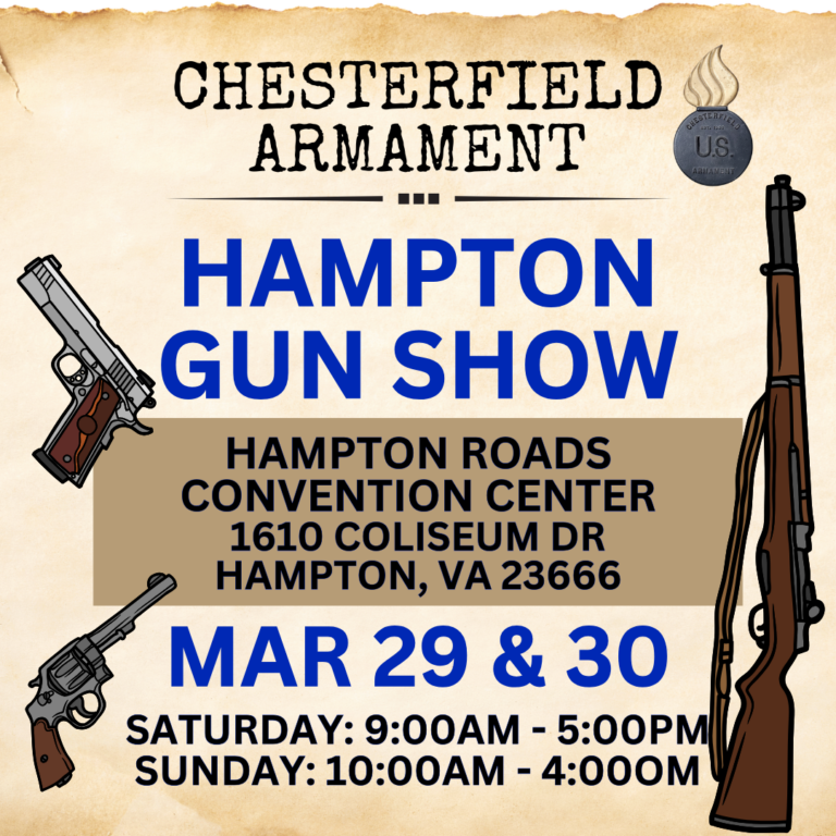 Upcoming Event: Hampton Gun Show March 29 & 30, 2025