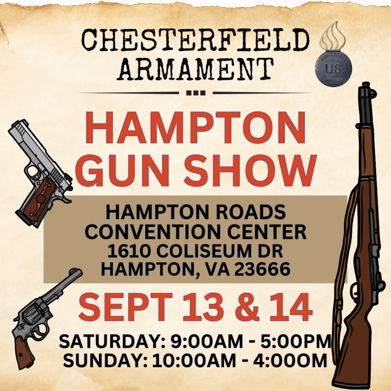 Upcoming Event: Hampton Gun Show SEPT 13 & 14, 2025