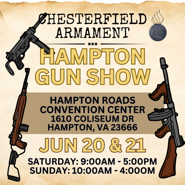 Upcoming Event: Hampton Gun Show JUNE 20 & 21, 2026
